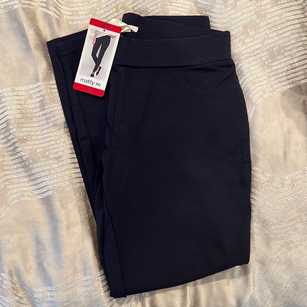Navy professional looking leggings WITH back pockets!